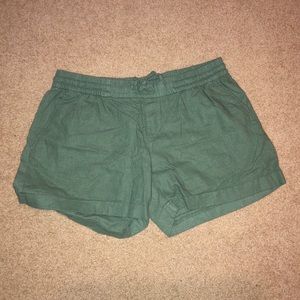 Old Navy Linen Blend Shorts Olive Green